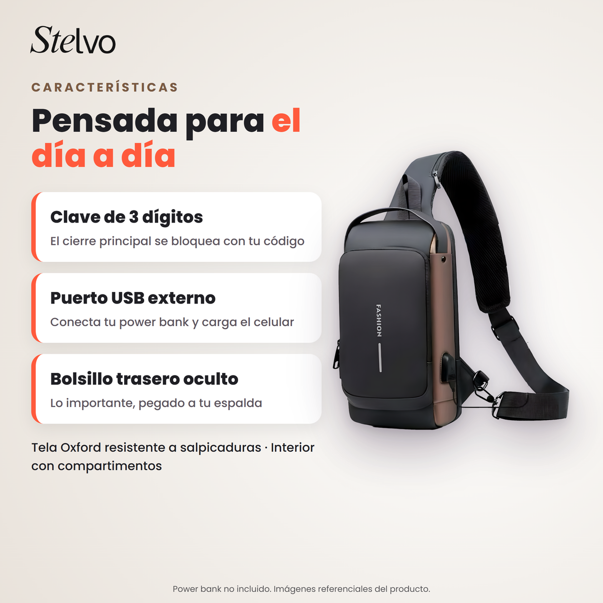 Características de la mochila antirrobo
